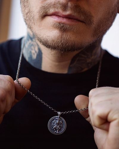 Srebrny wisiorek Znak zodiaku - STRZELEC Zawieszka Męska Srebro Próba 925 na Arena.pl