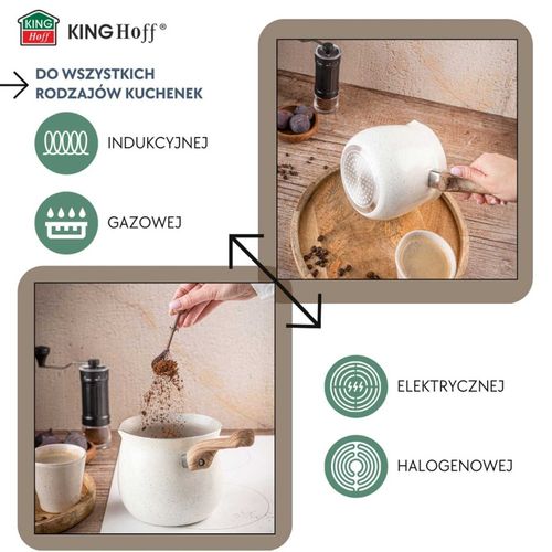 tygielek marmurkowy do kawy po turecku 1,8l kinghoff kh-1982 indukcja na Arena.pl