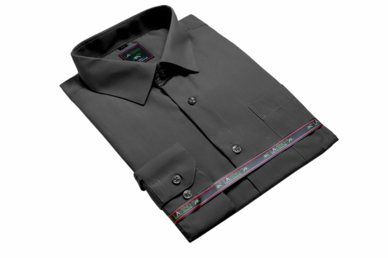 Elegancka koszula męska grafitowa gładka 38/39 - S zdjęcie 3