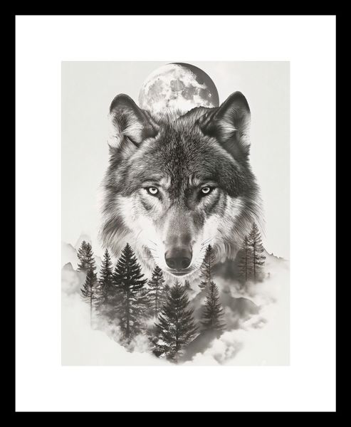 Plakat 15x20cm Wilczy Duch Lasu zdjęcie 3
