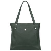 VERA PELLE torebka skórzana shopper z długimi rączkami na ramię V527 c.zielona