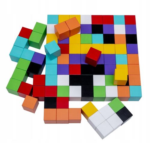Klocki magnetyczne kostki STEM szcześciany konstrukcyjne 3d 96 elementów na Arena.pl