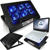 CICHA PODSTAWKA PODKŁADKA CHŁODZĄCA POD LAPTOP-A 15-17" 6x WENTYLATOR-Y USB