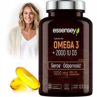 OMEGA 3 + WITAMINA D3 FORTE MAX PORCJA ODPORNOŚĆ SERCE ZĘBY NA 90 DNI TRAN