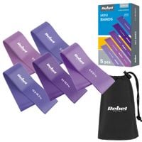 Zestaw gum do ćwiczeń lateksowy Mini Band L 5 szt. 2,3-18,2kg Rebel Active