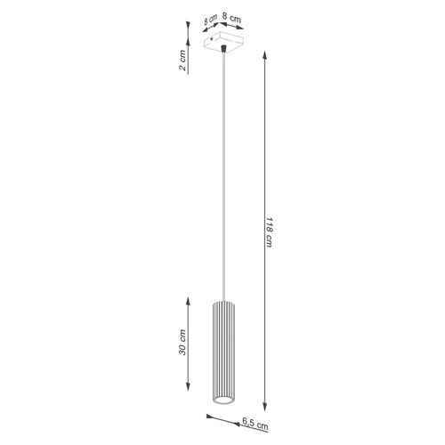 Lampa wisząca KARBON 1 biały na Arena.pl