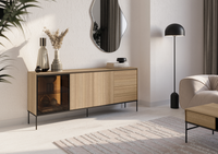 VISSO VI-06 - komoda 2d1w2s z oświetleniem - dąb linearny.