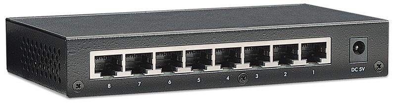 SWITCH ETHERNET INTELLINET 8X 10/100 MBPS RJ45 DESKTOP METALOWY 523318 zdjęcie 4