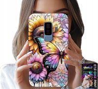 ETUI DO SAMSUNG GALAXY S9 PLUS - SŁONECZNIK Z MOTYLKIEM, OBUDOWA + FOLIA