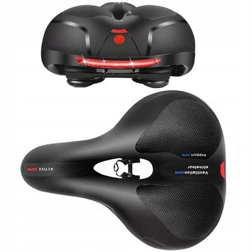 SIODEŁKO ROWEROWE ŻELOWE SZEROKIE MIĘKKIE WYGODNE Z LAMPKĄ ROWEROWĄ ROWER na Arena.pl