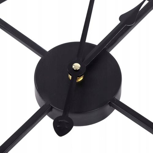 ZEGAR ŚCIENNY RETRO ELEKTRONICZNY CZARNY LOFT RZYMSKI 3D CICHY VINTAGE XXL na Arena.pl