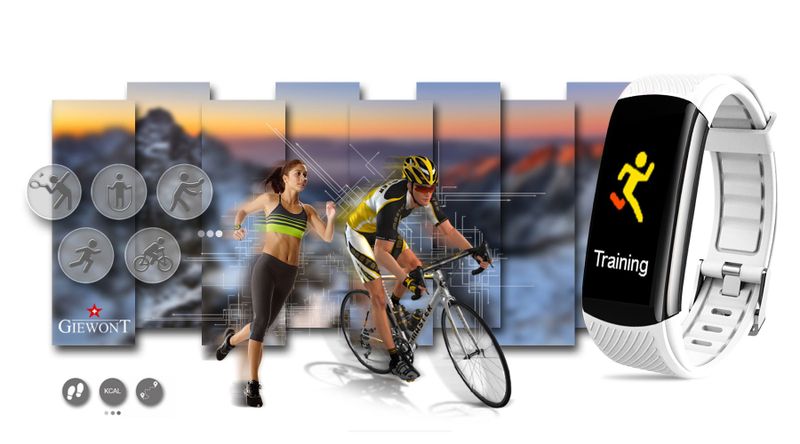 Smartband Giewont Czarny GW200-2 + Pasek Biały zdjęcie 10