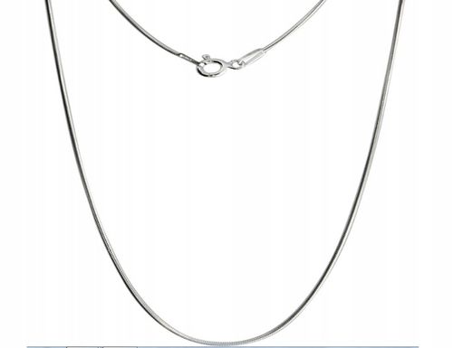 ŁAŃCUSZEK SREBRNY DAMSKI 925 NASZYJNIK GRUBA LINKA ŻMIJKA ŻYŁKA OKRĄGŁA na Arena.pl
