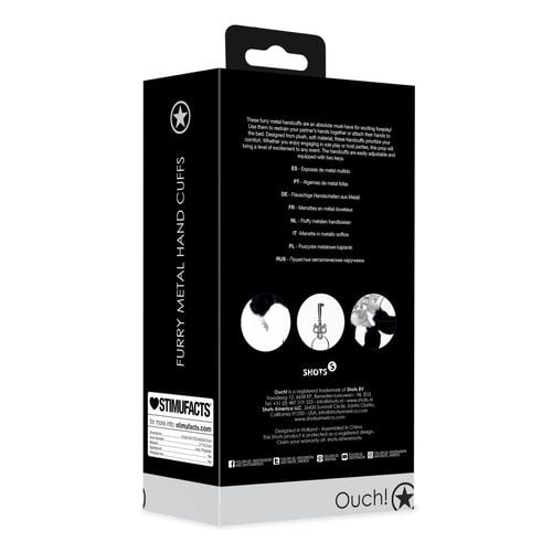 furry metal hand cuffs   black na Arena.pl