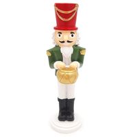 DZIADEK DO ORZECHÓW FIGURKA ŚWIĄTECZNA ŻOŁNIERZ ZIELONY 14 cm