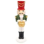 DZIADEK DO ORZECHÓW FIGURKA ŚWIĄTECZNA ŻOŁNIERZ ZIELONY 14 cm