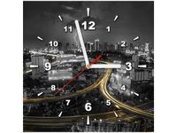 30X30CM ZEGAR NOC BANGKOKU OBRAZ DREWNO