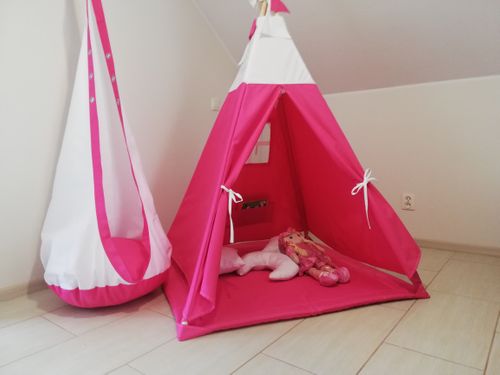 NAMIOT TIPI WIGWAM DOMEK DLA DZIECI OKNO RÓŻOWY na Arena.pl