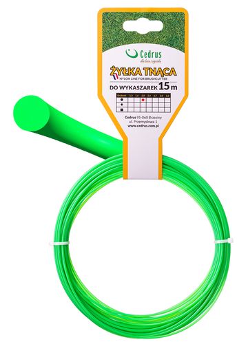 Żyłka tnąca 2.0/15m k okrągła zielona CEDRUS DBPLCEDCN01/03RVY - OFICJALNY DYSTRYBUTOR - AUTORYZOWANY DEALER CEDRUS na Arena.pl