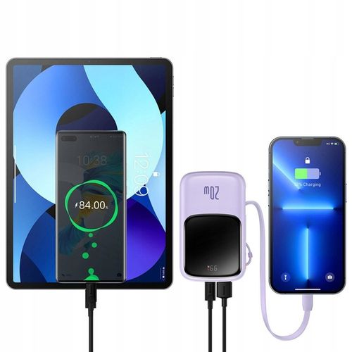 Bateria zewnętrzna Powerbank BASEUS 10000mAh PD 20W z kablem do Lightning na Arena.pl