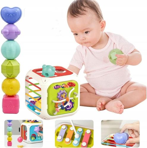 Kostka edukacyjna cymbałki kształty sorter 7w1 na Arena.pl