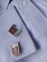 Srebrne spinki do mankietów Paragrafy dla Prawnika Sędziego Adwokata +Etui