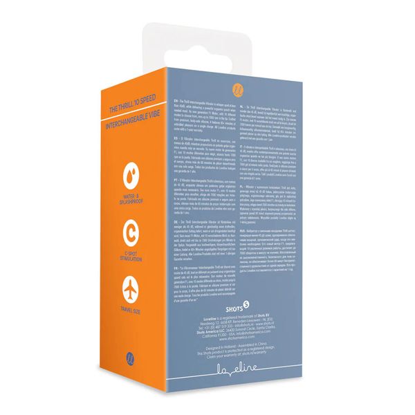 The Thrill - 10 Speed Interchangeable Vibrator - Blue zdjęcie 3