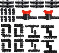 Złącza Zestaw Do Nawadniania Kropelkowego Do Ogrodu 34 Sztuki