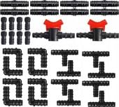 Złącza Zestaw Do Nawadniania Kropelkowego Do Ogrodu 34 Sztuki