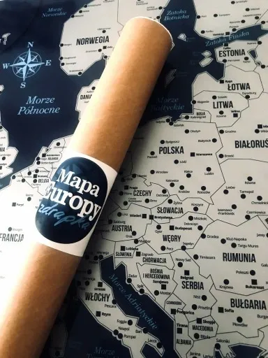 Mapa Europy zdrapka PRODUKT POLSKI EUROPA zdjęcie 5