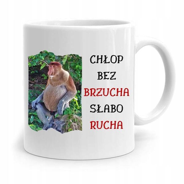 Kubek Nosacz Janusz Polak Chłop Bez Brzucha Z Nadrukiem Ze Zdjęciem zdjęcie 1