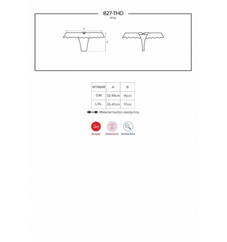 827-THO-3 stringi czerwone S/M na Arena.pl