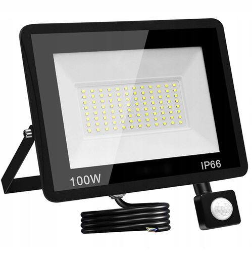 MOCNY HALOGEN LED 100W NAŚWIETLACZ z CZUJNIKIEM RUCHU ZMIERZCHU 9000lm na Arena.pl