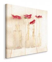 Anemones In Bottles - Obraz na płótnie 40x40 cm