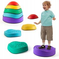 Zestaw 5 kolorowych Kamieni Sensorycznych Ćwiczenia i Zabawa dla Dzieci 3+