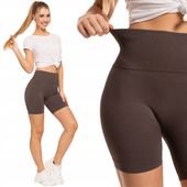 Kolarki Legginsy Damskie Wysoki Stan Prążkowane Efekt Push-Up MORAJ S/M
