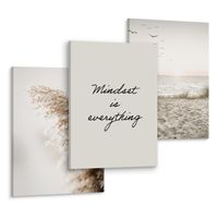 Obrazy Do Sypialni MORZE Styl Boho Rośliny Wschód Słońca 90cm x 40cm