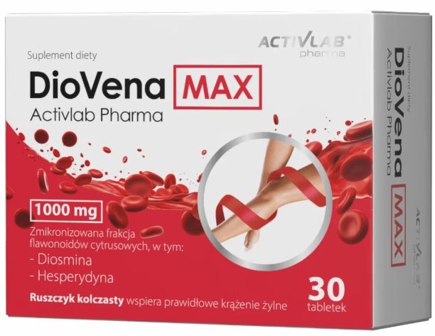 DIOVENA MAX diosmina hesperydyna serce krążenie Activlab 30 tabletek zdjęcie 1