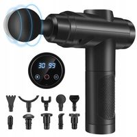 MASAŻER PISTOLET DO MASAŻU ANTYCELULITOWEGO ORAZ MIĘŚNI ZEROLIA 10 NASADEK