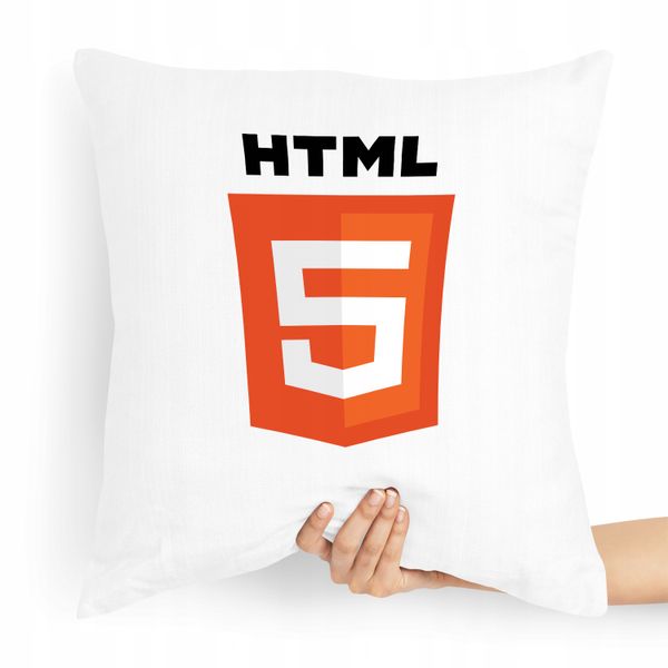Poduszka Prezent Dla Informatyka Programisty Html Z Nadrukiem Ze Zdjęciem zdjęcie 1