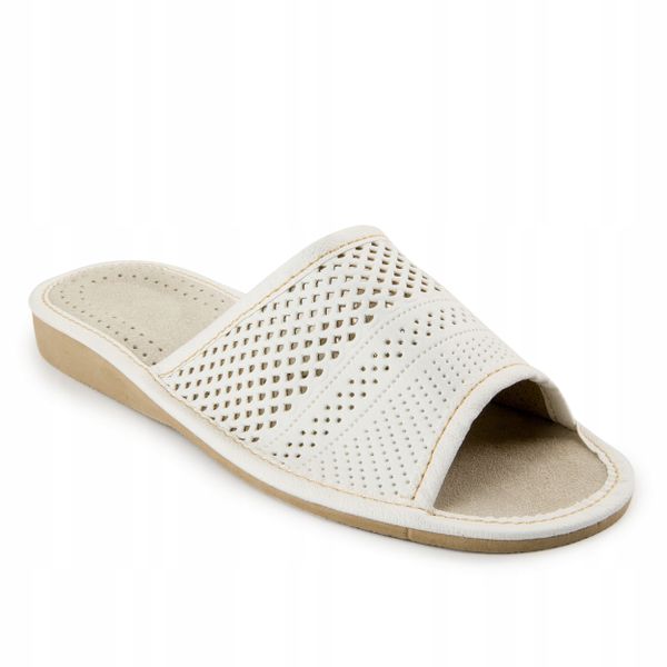 DAMSKIE KAPCIE Skórzane Pantofle Skóra Ciapy zdjęcie 6