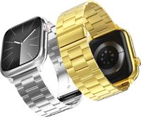 Pasek do Apple Watch Stal Nierdzewna 42 49mm Srebrny Złoty 2 Sztuki