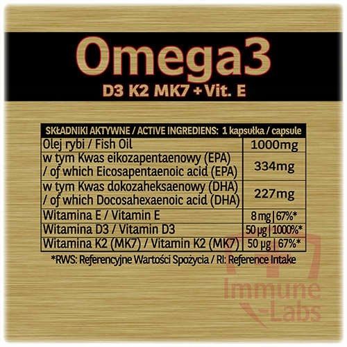 Immune-Labs Omega 3 + WITAMIN D3 + VIT K2 MK7 + E na Arena.pl