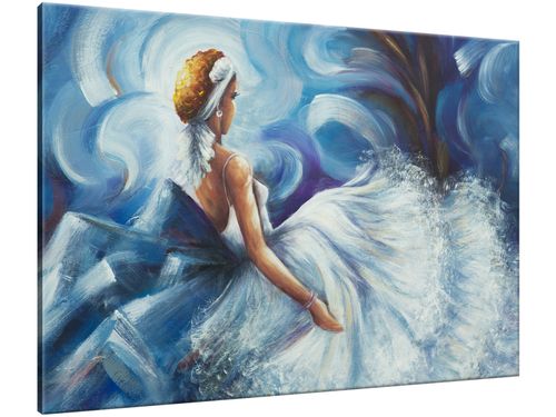 Obraz Błękitna dama 100x70 PŁÓTNO na Arena.pl