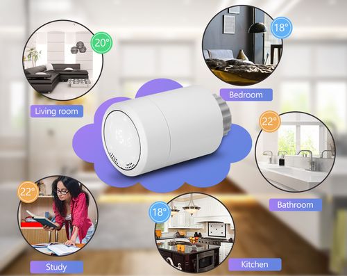 INTELIGENTNA GŁOWICA TERMOSTAT TUYA ZIGBEE WIFI IDOMTUYA na Arena.pl