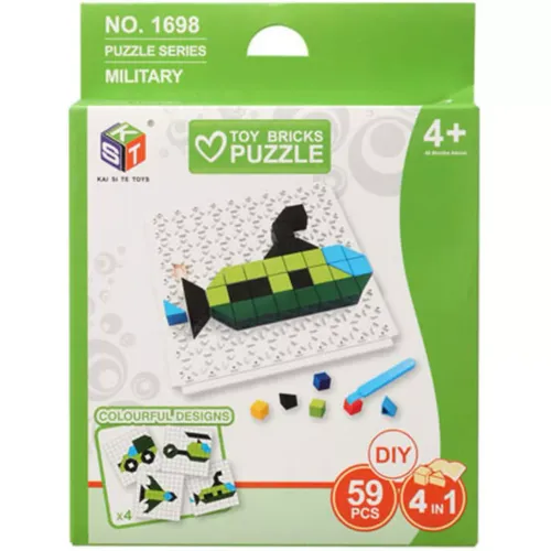 Puzzle Mozaika Motyw Pojazdy Wojskowe Klocki Szablony Układów Militarnych na Arena.pl