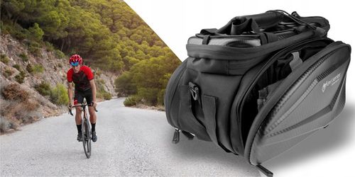 SAKWA ROWEROWA na bagażnik ROWER DUŻA Sztywna TORBA POJEMNA EVI + Pokrowiec na Arena.pl