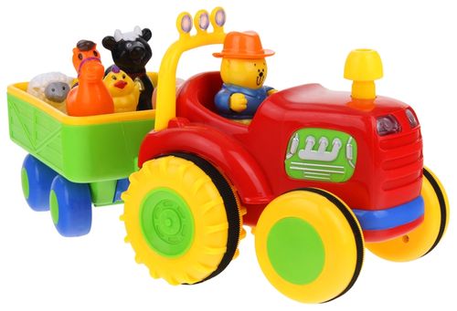 Interaktywny Traktor Przyczepka Dźwięki Farmer na Arena.pl