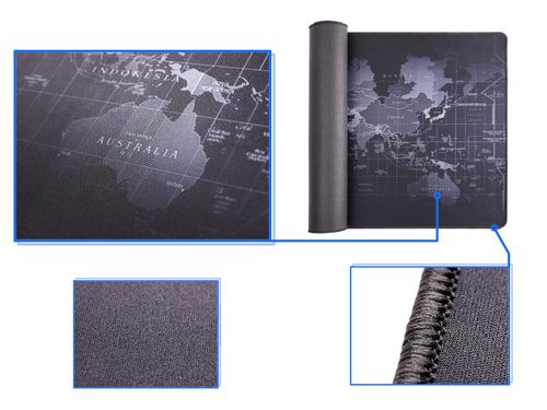 Podkładka pod Mysz Myszkę na Biurko Ochronna Mata Mapa Świata 40x90 cm na Arena.pl