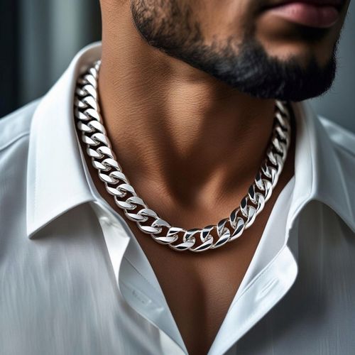 SREBRNY Łańcuszek Męski Naszyjnik Pancerka Dla Mężczyzny Chłopaka GRUBY na Arena.pl